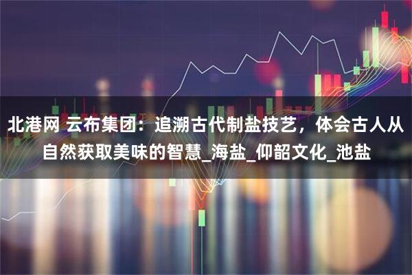 北港网 云布集团:追溯古代制盐技艺,体会古人从自然获取美味的智慧_海盐_仰韶文化_池盐